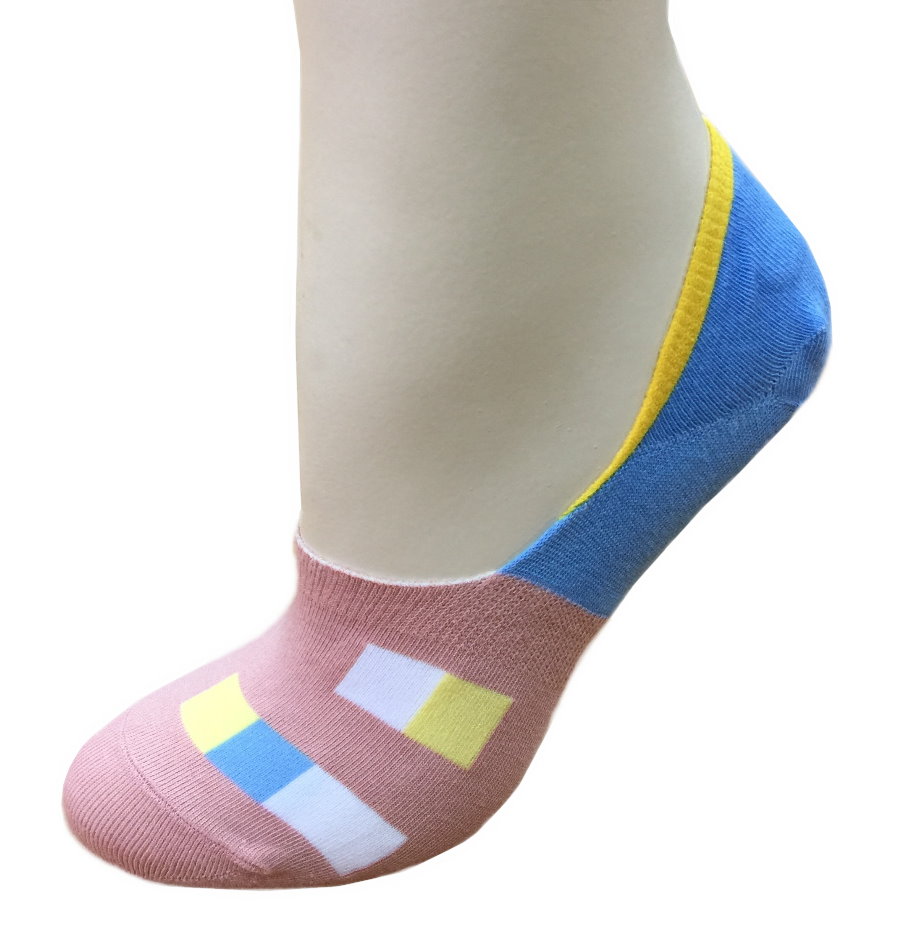 Cotton Square Invisible Socks (High cut)